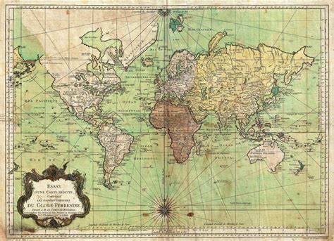 Ancient World Maps: World Map 18th Century