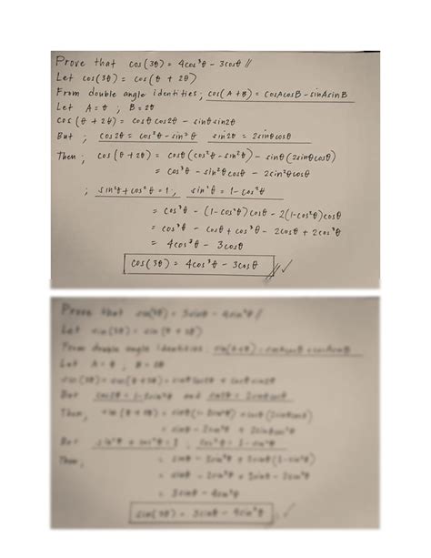 SOLUTION: Trigonometry triple angle identities - Studypool