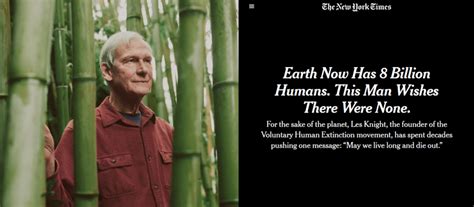 The Voluntary Human Extinction Movement in the NYT