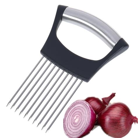 Stainless Steel Onion Slicing Holder | Stainless steel, Stainless, Block of cheese