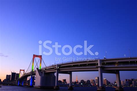 Night View Of Rainbow Bridge Stock Photo | Royalty-Free | FreeImages