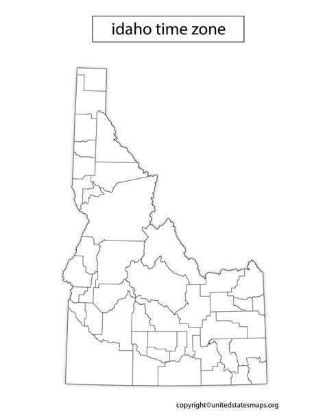 Idaho Time Zone Map | Time Zones in Idaho Map