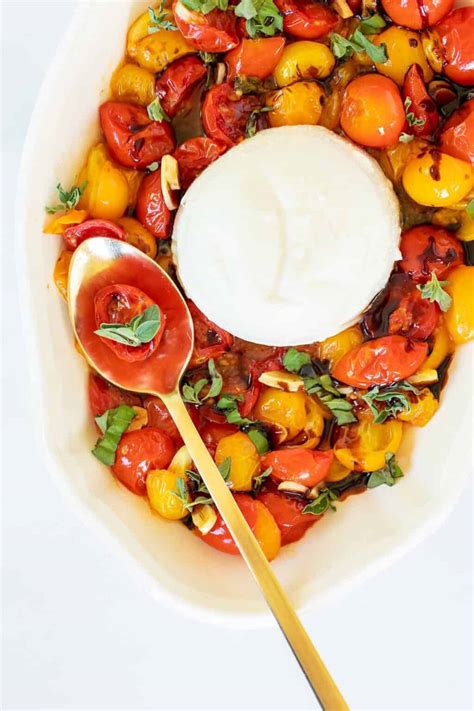 Incredible Baked Burrata Appetizer Recipe | Julie Blanner