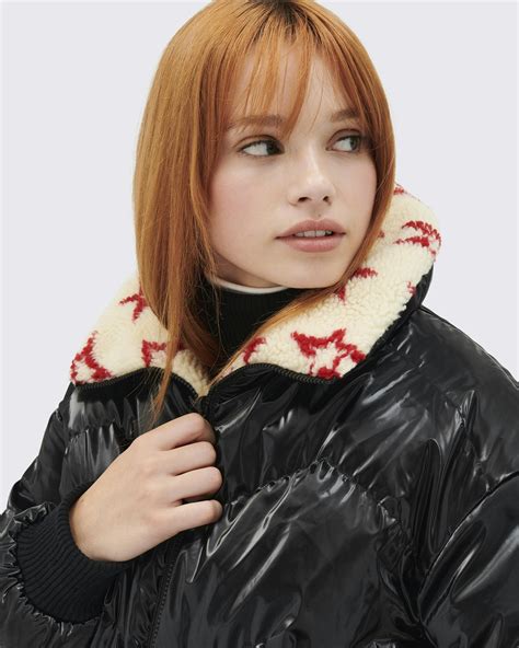 Reversible Metallic Shearling Jacket | Perfect Moment