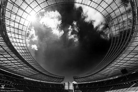 Berlin's Olympia Stadium in Black and White