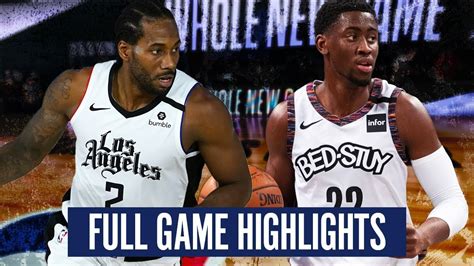 BROOKLYN NETS at LA CLIPPERS - FULL GAME HIGHLIGHTS | 2019-20 NBA SEASON - YouTube