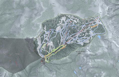 Mission Ridge Ski Resort Map Digital Art by Powder Addicts - Pixels