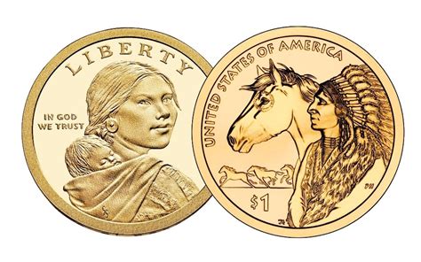 Galleon - 2012 P, D Native American (Sacagawea/Golden) Dollar 2 Coin ...