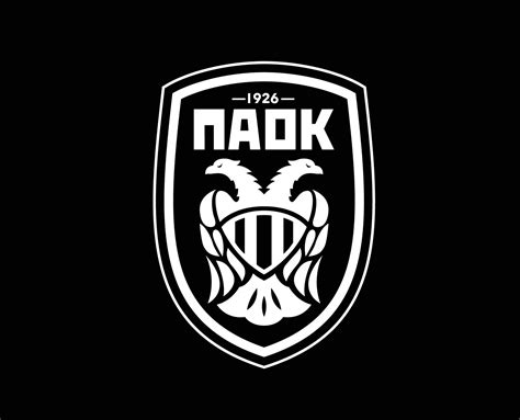 PAOK Thessaloniki Club Symbol Logo White Greece League Football Abstract Design Vector ...