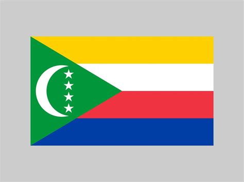 Comoros flag, official colors and proportion. Vector illustration ...