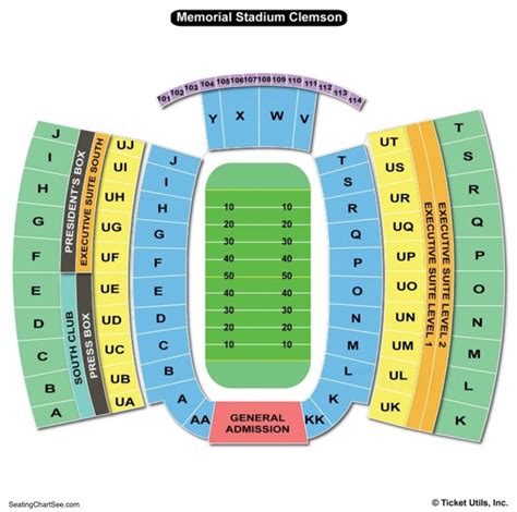 Clemson Memorial Stadium Seating Chart | Seating Charts & Tickets