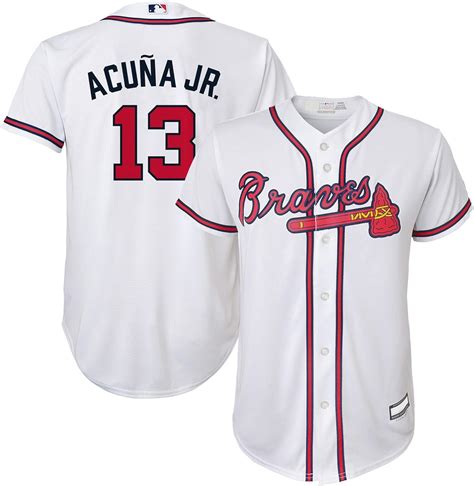 Amazon.com : Outerstuff Ronald Acuna Jr. Atlanta Braves MLB Boys Youth 8-20 Player Jersey (White ...