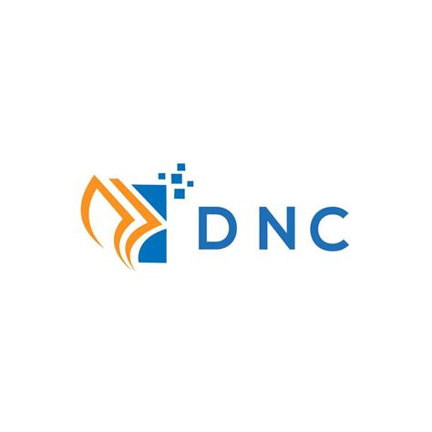 DNC credit repair accounting logo design on white background. DNC creative initials Growth graph ...