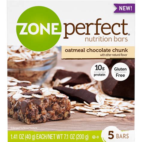 ZonePerfect Protein Bar Oatmeal Chocolate Chunk Bars 1.41 oz Bars ...