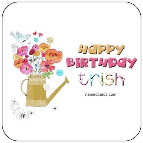 Happy Birthday Trish Card For Facebook | namedcards.com #Trish # ...