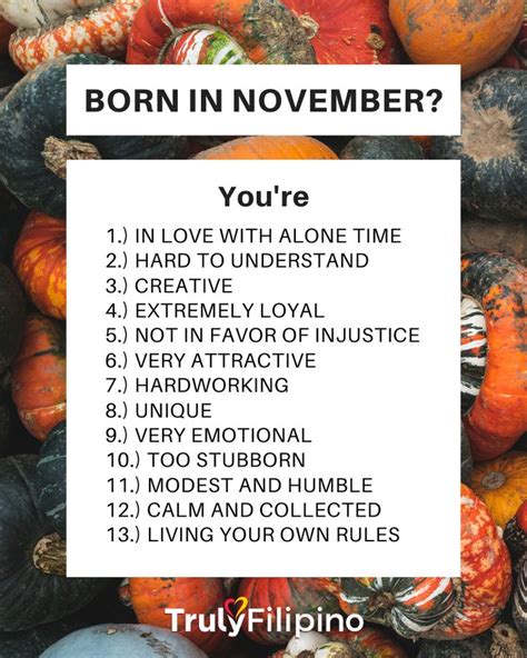 Born In November? | TrulyFilipino | November born, November born quotes ...