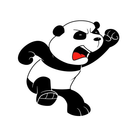 cute cartoon illustration angry panda isolated 5836470 Vector Art at Vecteezy