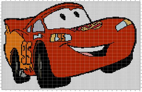 Lightning Mcqueen Pixel Art Point De Croix - Riset