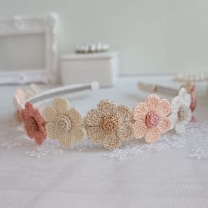 Hairband With Crochet Flowers Pattern. Hairband With - Etsy