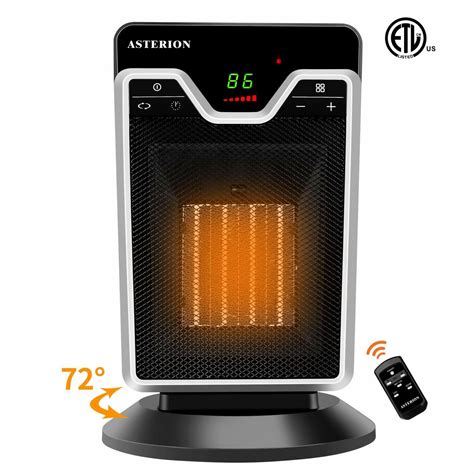 Space Heater Indoor Portable Office Heater Adjustable Thermostat 1500W ...