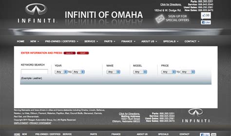 Infiniti of Omaha Auto Search - Omaha Media Group