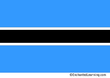 Botswana's Flag - EnchantedLearning.com