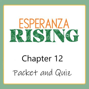 Esperanza Rising Chapter 12: Los Duraznos Packet and Quiz by Mrs Roper