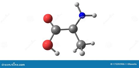 Alanine Molecular Structure. Alanine Skeletal Chemical Formula. Chemical Molecular Formula ...