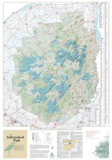 Adirondack Mountains Physical Map