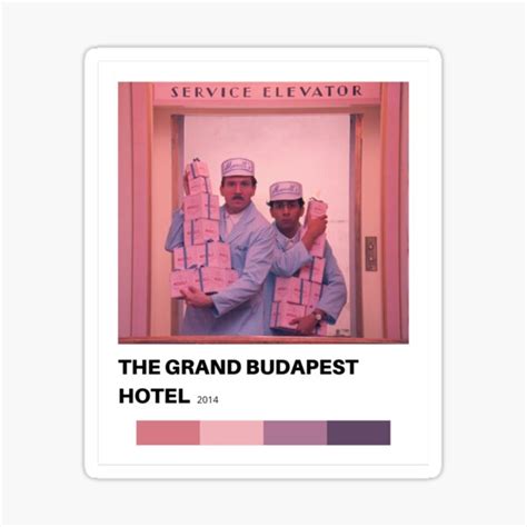 "The Grand Budapest Hotel Color Palette" Sticker for Sale by jvirasak19 | Redbubble