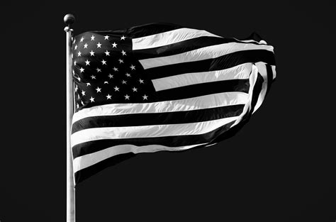 Black and White American Flag Photograph by Steven Michael - Pixels