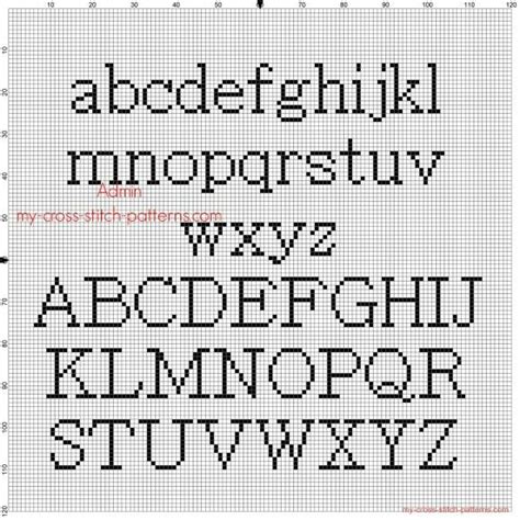 12 stitches high - Free Cross Stitch and Back Stitch Alphabet Patterns - oukas.i… | Cross stitch ...