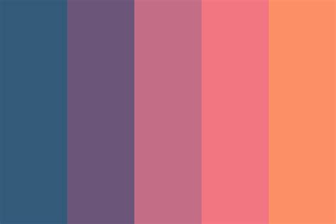 sunset in the ocean Color Palette