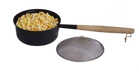 Open Fire Popcorn Pan with Lid - savvysurf.co.uk