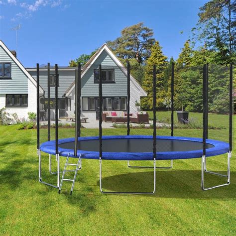 OMFG 16' Round Backyard Trampoline with Safety Enclosure | Wayfair