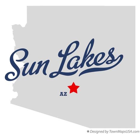 Map of Sun Lakes, AZ, Arizona