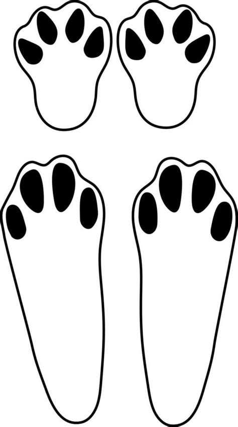 Cute rabbit footprints. Isolated illustration on a white background. Vector illustration ...