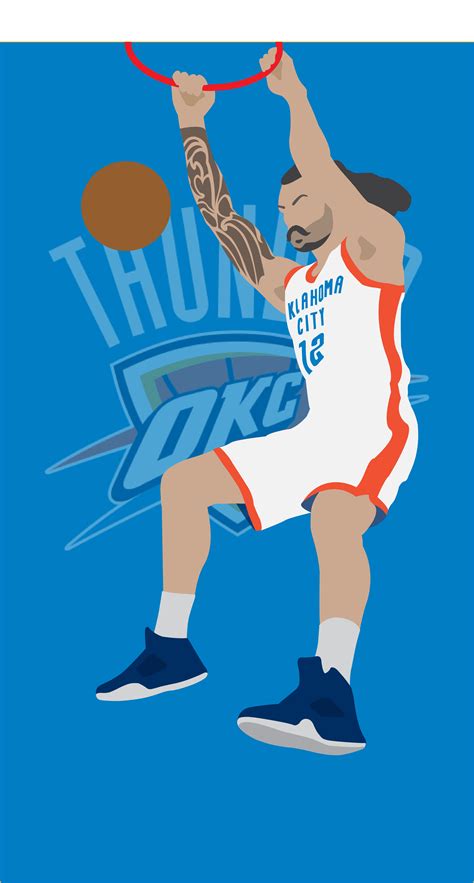 Steven Adams wallpaper I made. : r/Thunder