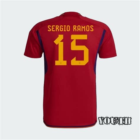 Buy 2022/23 Sergio Ramos Spain Home Youth Soccer Jersey