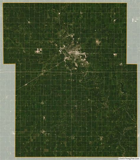 Satellite map of Webster County, Iowa | Iowa