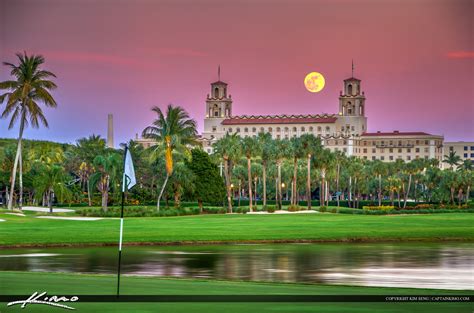 Full Moon Rise Breakers Hotel Golf Course Palm Beaches