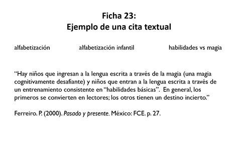 Ficha De Cita Textual Ejemplos - Image to u