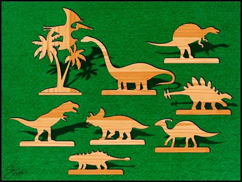 Scrollsaw Workshop: Eight Dinosaur Display Set Scroll Saw Pattern. Scroll Saw Patterns Free ...