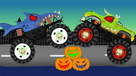 Halloween Monster Truck | Vehicles For Children _ Dinosaur Monster ...