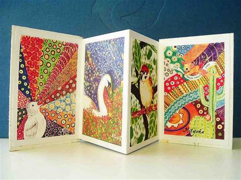 Birds Handmade Mini Accordion Book | Book art projects, Art journal inspiration, Book art