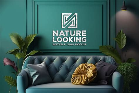 Interior Logo Mockup | Wall Mockup Graphic by dreamclub270 · Creative ...