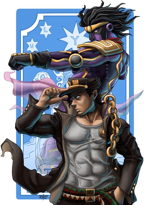 Jotaro Kujo and The Star Platinum by RafaDG on DeviantArt