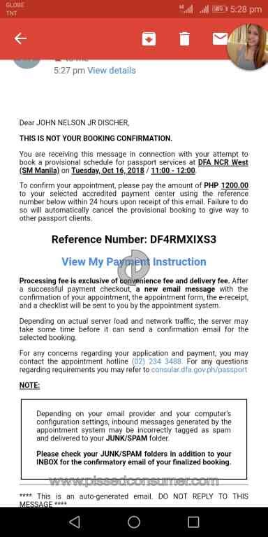 Dfa Passport Appointment System Reviews and Complaints @ Pissed ...