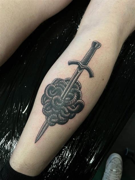 First tattoo- Gordian Knot + Sword - By Robostev @ Northern Glory ...