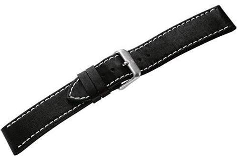 Genuine Swiss Army Chrono Classic Black Leather Strap with White ...